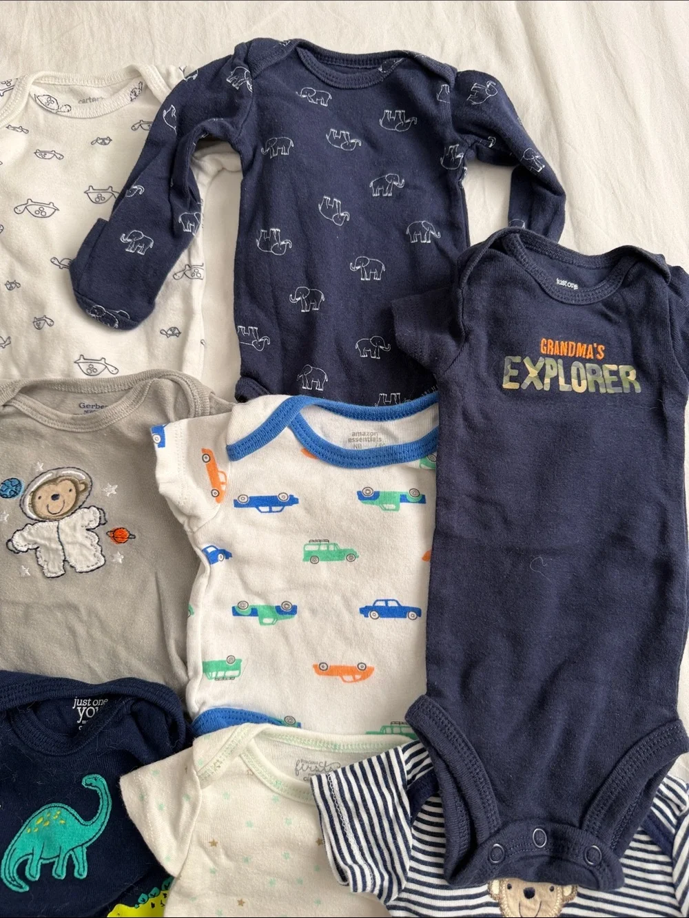 Carters Baby Boys One-Piece Bodysuit Bundle - size newborn